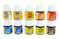 Juego de 10 frascos de pintura porcelana 10 x 45 ml - Pintura vidrio y loza - 10doigts.fr