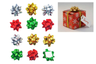 Metallic Adhesive Star Bows - 12 pcs - 1 - Gift Ribbons - 10doigts.com - Gift Ribbons - 10doigts.fr