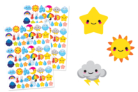 Weather Stickers - 124 pcs - 1 - Season Stickers - 10doigts.com - Season Stickers - 10doigts.fr