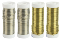 Thick Metal Wire Ø 0.6 mm - 4 Coils Gold and Silver - 1 - Metal Wire - 10doigts.com - Metal Wire - 10doigts.fr