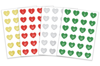Heart Stickers Advent Calendar - 96 pcs - 1 - Alphabet Stickers, Messages - 10doigts.com - Alphabet Stickers, Messages - 10doigts.fr