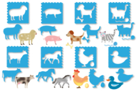 Stencils + Animal Silhouettes - 8 Stencils - 0 - Animal Stencils - 10doigts.com - Animal Stencils - 10doigts.fr