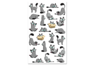 3D Epoxy Stickers - Cats - 1 - Animal Stickers - 10doigts.com - Animal Stickers - 10doigts.fr