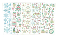 Shiny Crystal Stickers, Christmas Theme - 160 pcs - 1 - Christmas Stickers and Labels - 10doigts.com - Christmas Stickers and Labels - 10doigts.fr
