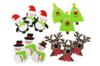 Soft Rubber Christmas Stickers - 12 pcs - 1 - Foam Stickers - 10doigts.com - Foam Stickers - 10doigts.fr