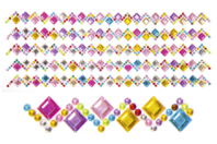 Abalorios en tiras - Strass adhesivos - 10doigts.fr