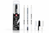 Bolígrafos Gel Sakura Gelly Roll — Negro Blanco y Brillante - Feutres calibrés et fineliners pour le dessin de précision - 10doigts.fr
