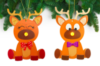 suspensiones rennes luminosas - Kits creativos de Navidad para los niños - 10doigts.fr