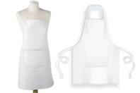 delantal blanco de algodón - Algodón, lino - Textiles - 10doigts.fr