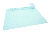 Silicone Painting Mat + Pot - 1 - Aprons and Protective Gear - 10doigts.com - Aprons and Protective Gear - 10doigts.fr