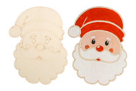 Cabeza de papá Noel de madera - Decoraciones de Navidad de madera - 10doigts.fr
