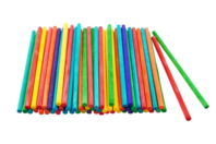 Palitos de madera de colores surtidos - 60 unidads - Bastones y varitas de madera - 10doigts.fr