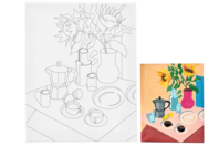 Paintable Printed Canvas - Breakfast - 1 - Paint by Numbers - 10doigts.com - Paint by Numbers - 10doigts.fr