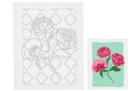 Printed Canvas to Paint - Roses - 1 - Paint by Numbers - 10doigts.com - Paint by Numbers - 10doigts.fr