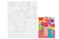 Paintable Printed Canvas - Vases - 1 - Paint by Numbers - 10doigts.com - Paint by Numbers - 10doigts.fr