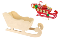 trineo de Navidad de madera para decorar - Decoraciones de Navidad de madera - 10doigts.fr