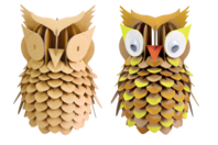 Cardboard Owl to Assemble - 1 - Cardboard Animals - 10doigts.com - Cardboard Animals - 10doigts.fr