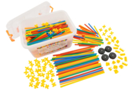 Building Kit with Tubes and Connectors - 454 Pieces - 1 - Building Games - 10doigts.com - Building Games - 10doigts.fr