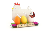 Chicken Holder for Easter Eggs, Wooden - 1 - Easter Decor Supports - 10doigts.com - Easter Decor Supports - 10doigts.fr