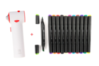 Electric airbrush + 12 alcohol markers - Drawing Accessories: Essential Tools for Young Artists - 10doigts.fr