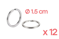 Anillos rotos Ø 1,5 cm - 12 unidads - Llaveros - 10doigts.fr