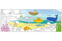 Mural gigantes de papel para colorear : El mar - Soportes de Colorear - 10doigts.fr