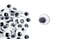 Ojos móviles grandes negros Ø 25 mm - 24 ojos - Ojos móviles - 10doigts.fr