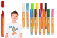 Marqueurs peinture textiles - Set de 12 couleurs (base + complémentaire) - Paint Markers - 10doigts.fr
