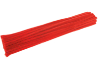 30 cm x Ø 4 mm Pipe Cleaners (100 pieces) - red - Chenille Stems - 10doigts.fr