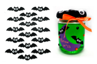 Bat stickers with moving eyes - Set of 15 - Halloween Stickers - 10doigts.fr