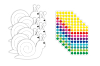 Sticker Kit: 6 Snails + 6 Sheets of Stickers - Creative Sticker Kits - 10doigts.fr