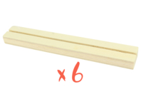 Bases de madera con una ranura 13 x 2 x 1 cm - 6 unidads - Soportes para decorar - 10doigts.fr