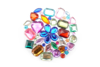 Assorted Gem Shapes - 1 Set (200 Gems) - Rhinestones - 10doigts.fr