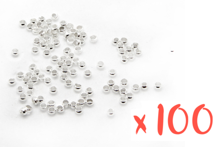 Crimp Beads Silver - 100 Pieces - 2 - Crimp Beads - 10doigts.com - Crimp Beads – 10doigts.fr