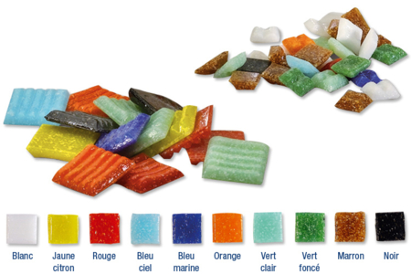 Mosaicos en pasta de vidrio, colores assortis o a la couleur - Mosaicos de vidrio – 10doigts.fr
