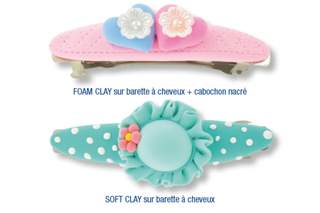 Horquillas decoradas con pasta de modelar SOFT CLAY - Manualidades día de la madre – 10doigts.fr