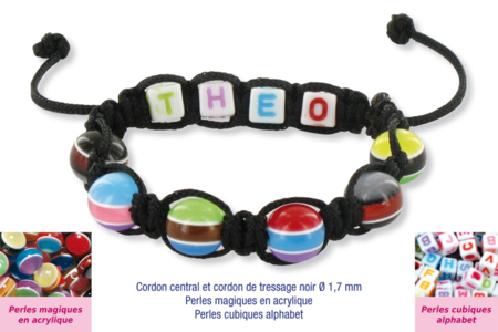 Multicolored Alphabet Cube Beads - 280 Beads - Message Jewelry – 10doigts.fr