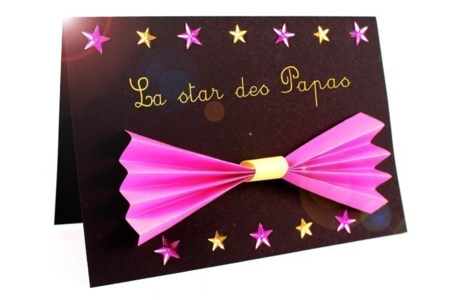 Tarjeta de pajarita - Manualidades día del padre – 10doigts.fr