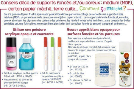 Deco de soportes oscuros y/o porosos - Poliestireno - Soportes a decorar – 10doigts.fr