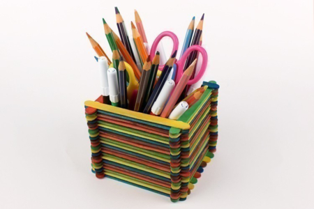 Stick Pencil Holder - 0 - Kids Crafts Activities - 10doigts.com - Handicrafts Activities – 10doigts.fr
