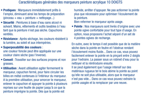 Rotuladores de Pintura Textil - Marcadores de pintura – 10doigts.fr