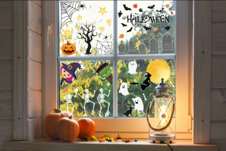 170 pegatinas para ventanas de Halloween - Kits creativos de Halloween – 10doigts.fr