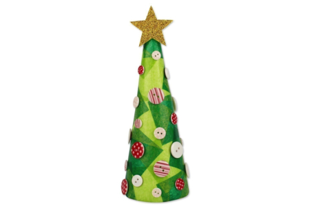cono de Navidad de poliestireno - Actividades manuales mesas de fiestas – 10doigts.fr