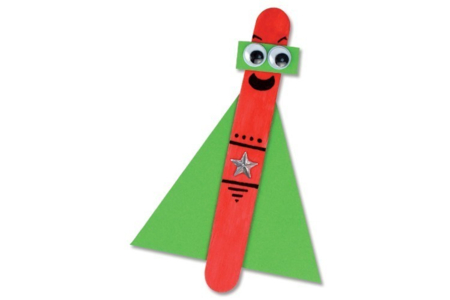 Superhero Bookmark - 4 - Funny Characters Craft Activities: Inventing Faces and Stories - 10doigts.com - Funny Characters Craft Activities: Inventing Faces and Stories – 10doigts.fr