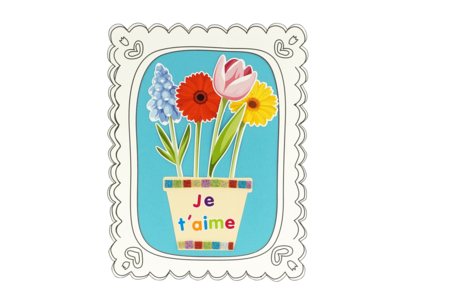 20 Flores en cartulina gruesa impresas - Formas en cartón duro – 10doigts.fr