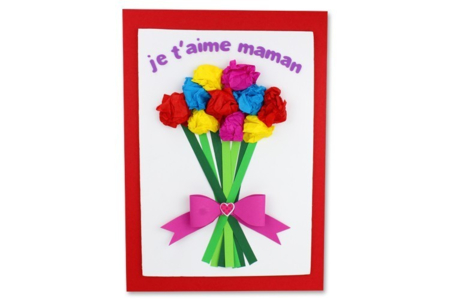 Tarjeta ramo de flores para el Día de la Madre - Manualidades día de la madre – 10doigts.fr