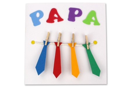 Father's Day Tie Card - 3 - Father's Day Crafts - 10doigts.com - Father's Day Crafts – 10doigts.fr