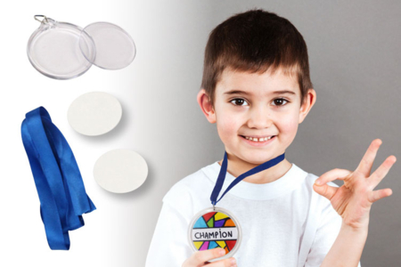 Customizable Medals - 6 Pieces - 0 - Transparent Plastic - 10doigts.com - Transparent Plastic – 10doigts.fr
