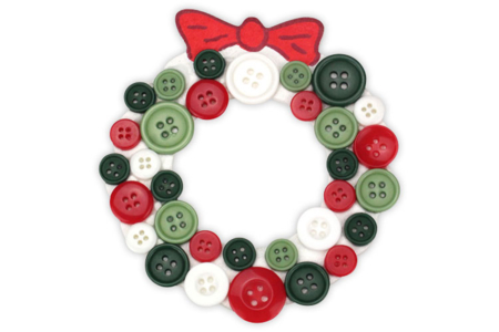 Botones redondos de plástico colores de Navidad - Botones – 10doigts.fr