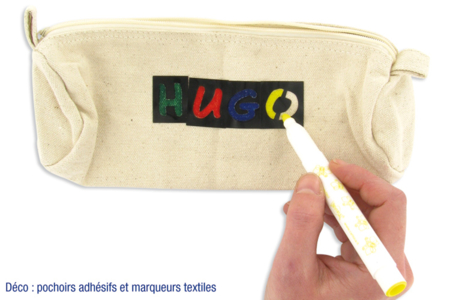 Estuche de algodón natural con cierre de cremallera: idea deco - Algodón, lino - Textiles – 10doigts.fr